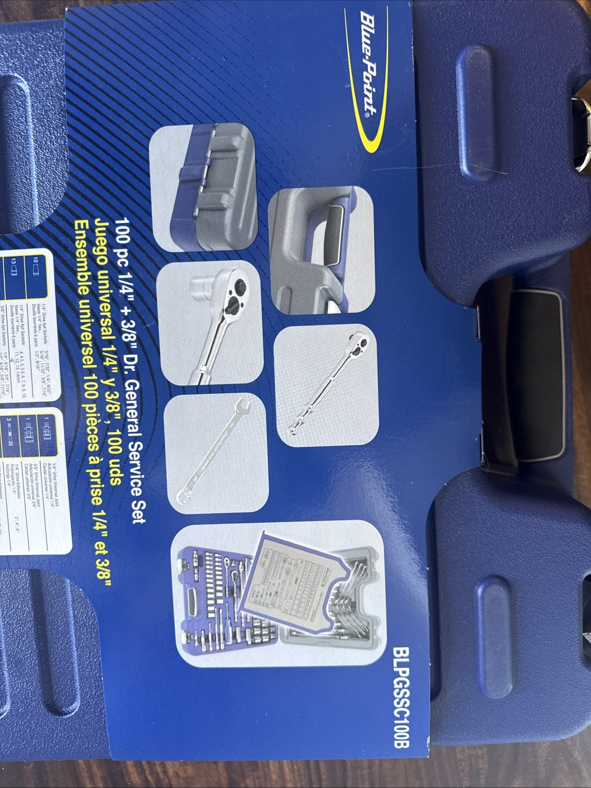 Blue Point Tools BLPGSSC100b 1/4-3/8 Drive 100pc General Service Set New