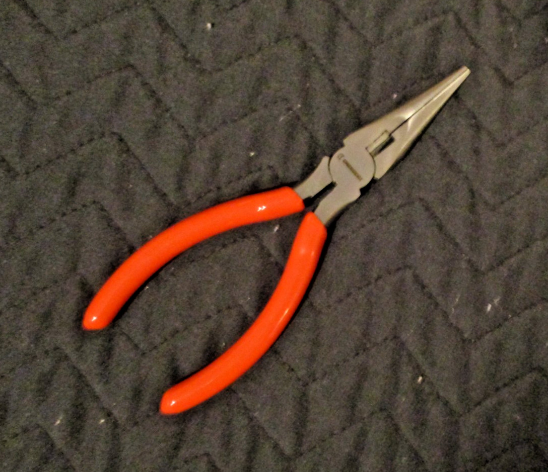 Crescent 6 1/2″ Thin Needle Nose Pliers Red Soft Grip