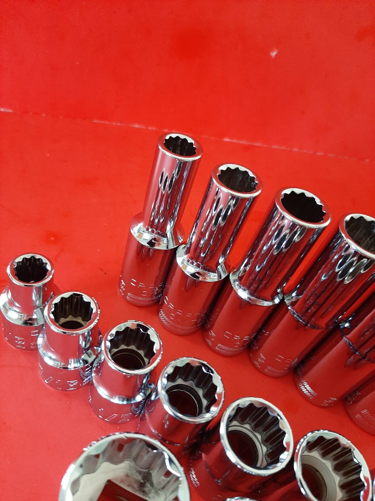 NEW CRAFTSMAN 33pc Shallow & Deep 1/2″ Drive SAE + METRIC 12pt Point Socket Set