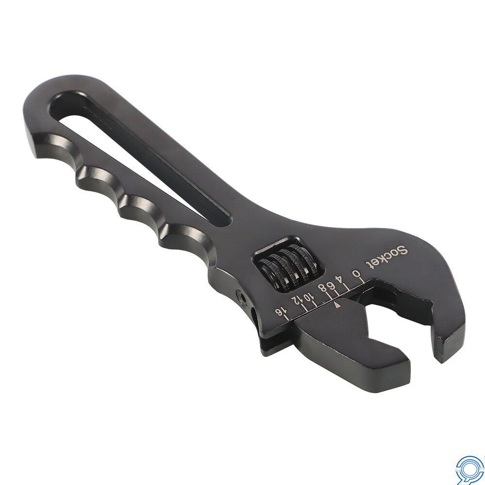 3AN-16AN Adjustable Wrench Black Aluminum Tool Spanner for Hose End Fitting