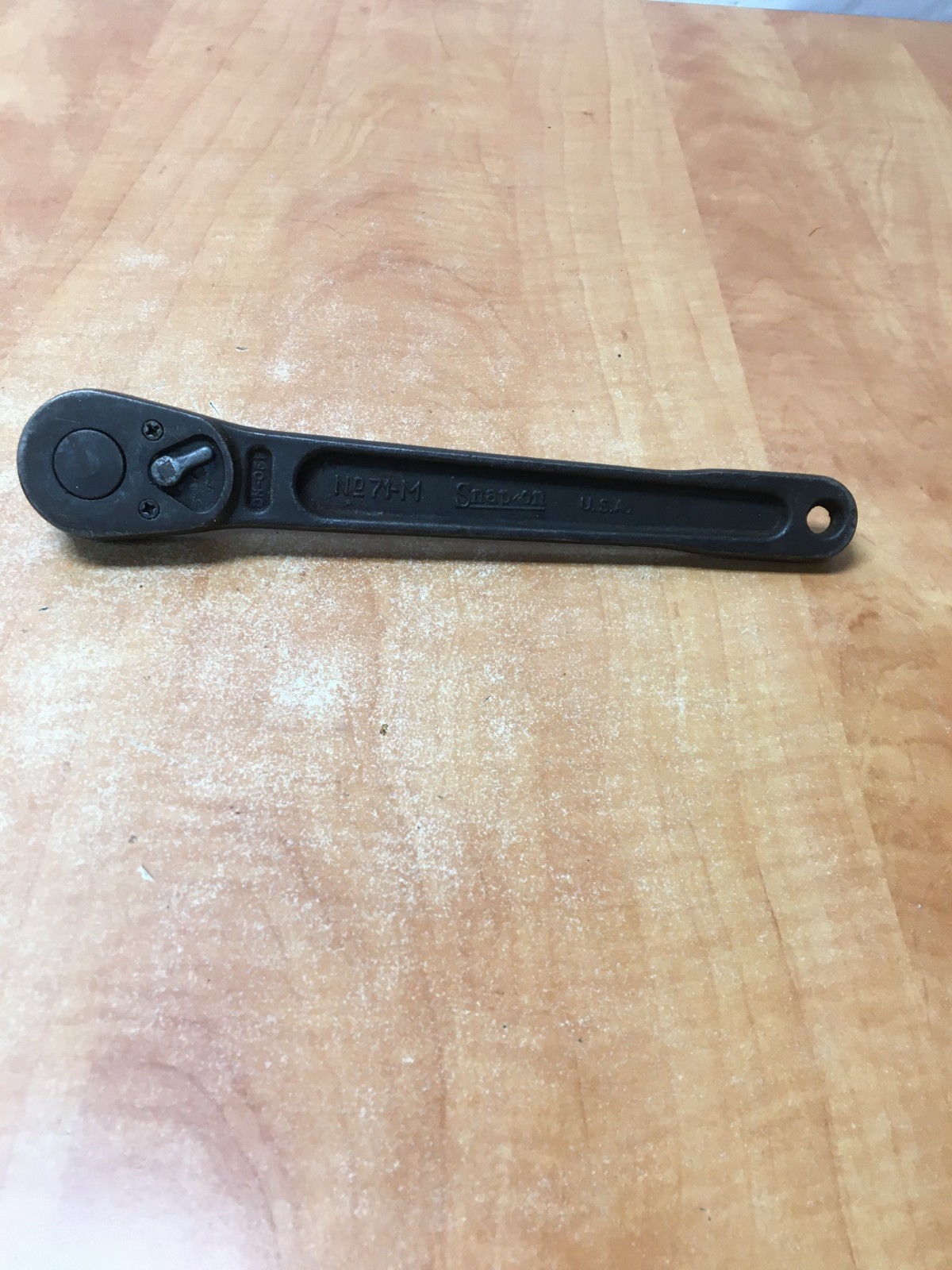 Vintage SNAP ON No-71-M 1/2″ Drive Ratchet PAT. 1854513 WORKING BUT READ