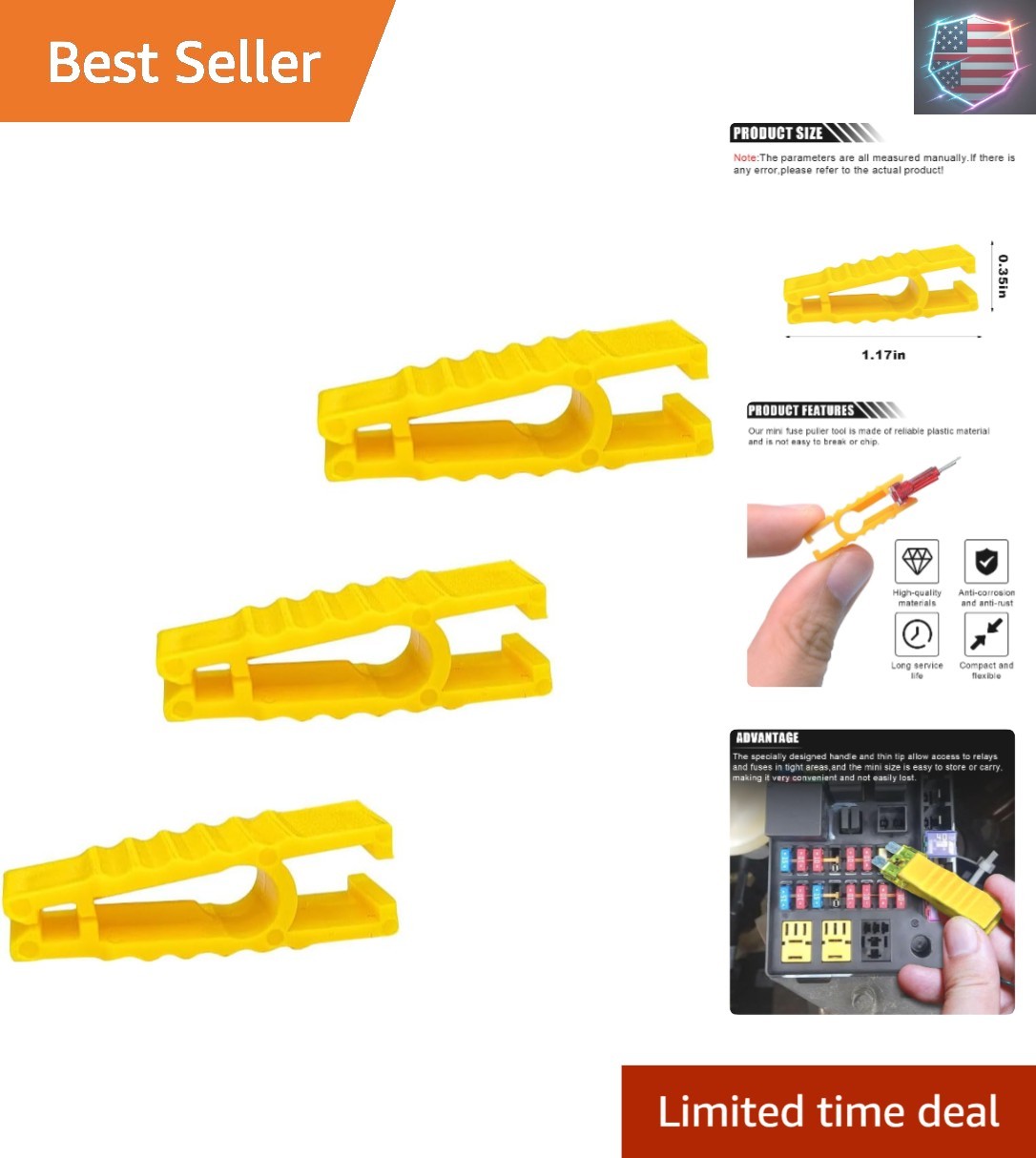 Fuse Puller Tool, Extraction Tool, Plastic Fuses Remover, Maintenance Accesso…
