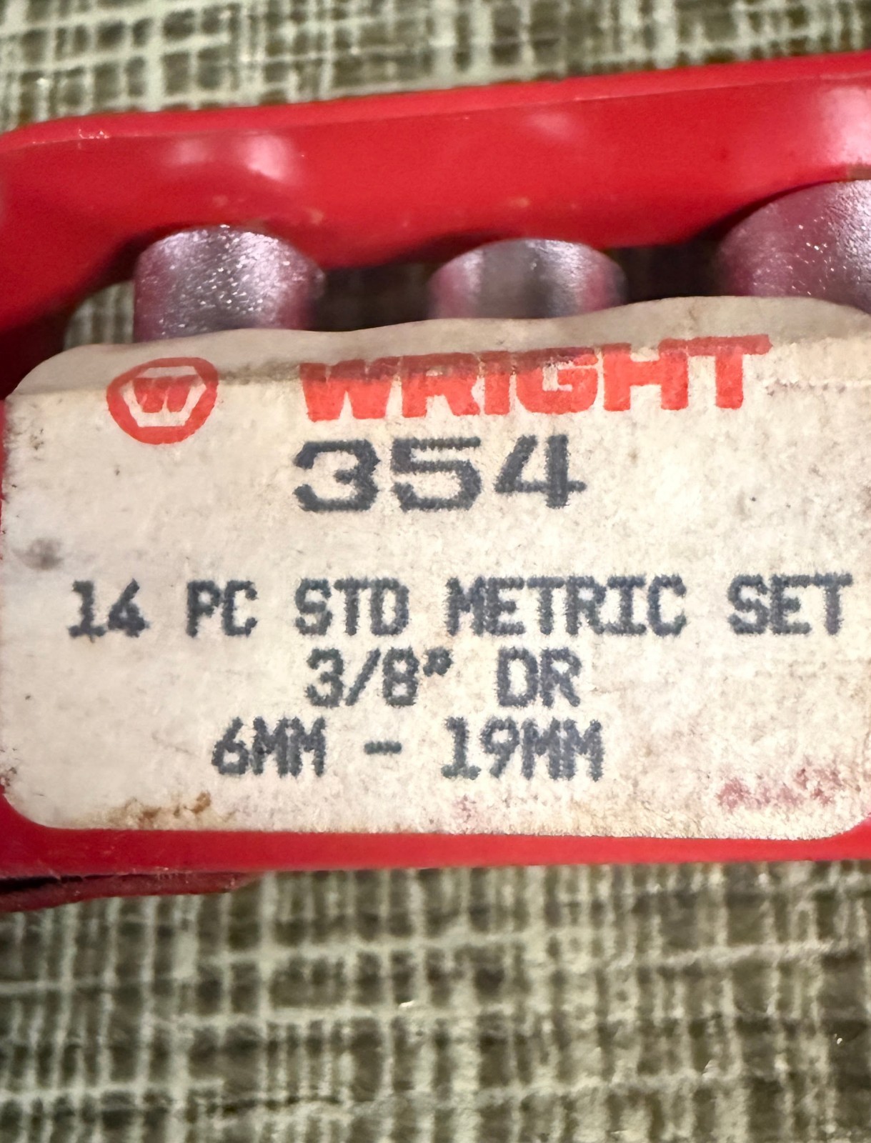 Wright Tool 3/8″ Drive Metric Socket Set 6Mm – 19Mm Set #354 14 Piece