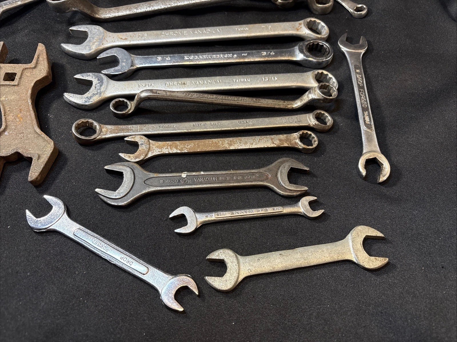 Mixed Lot Of 20 = 7 Lbs of Wrenches Assorted Styles, Country Made, Brands & Size