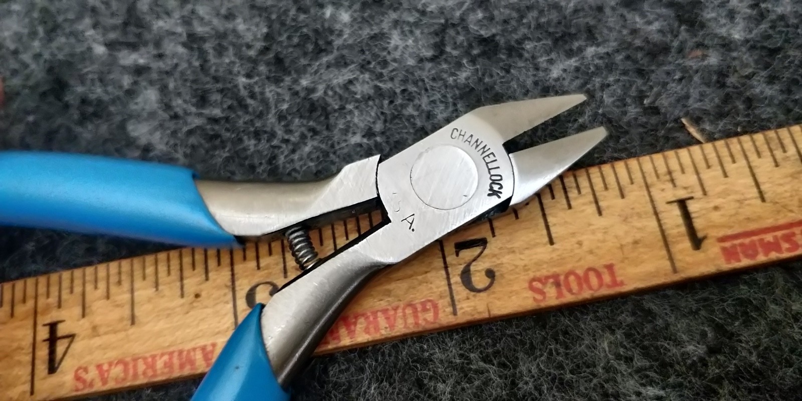 Channellock 40S 4-1/4 Inch MINI Diagonal Flush Cutting Plier Spring Act USA