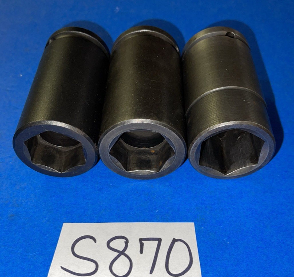 MATCO TOOLS 3 PC. 3/4 DRIVE SAE. DEEP IMPACT SOCKETS 1-1/8, 1-3/16 (30MM), 1-1/4