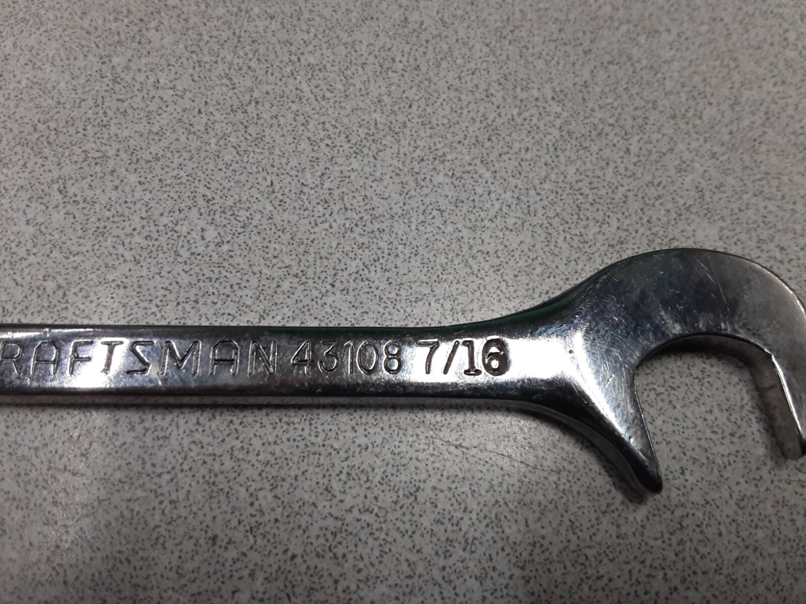 Craftsman 43108 7/16in Open End Ignition Wrench Made in USA