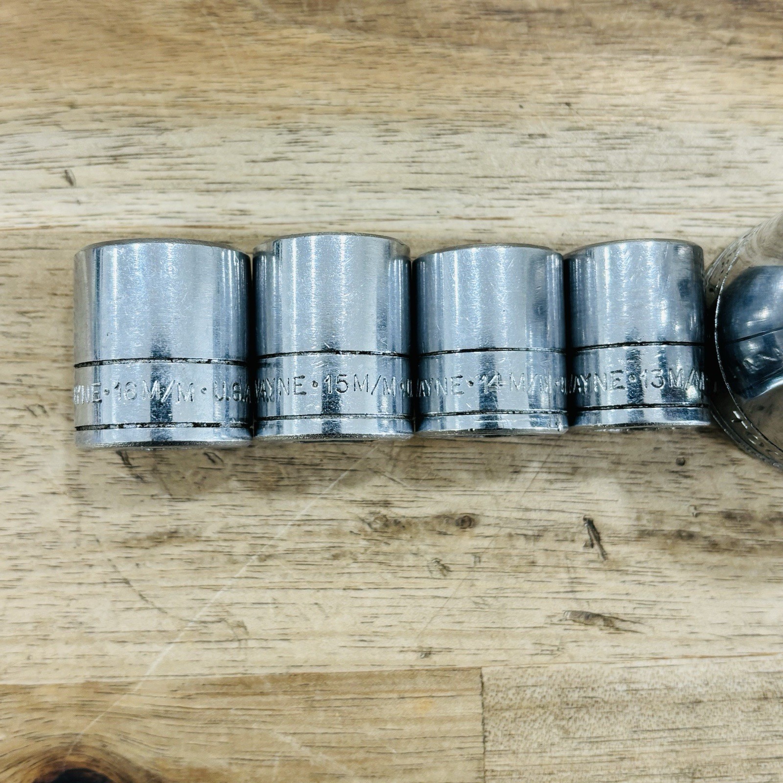 S-K Tools 14 Piece Socket Set Mostly 3/8 DRIVE Short Metric with others **READ**