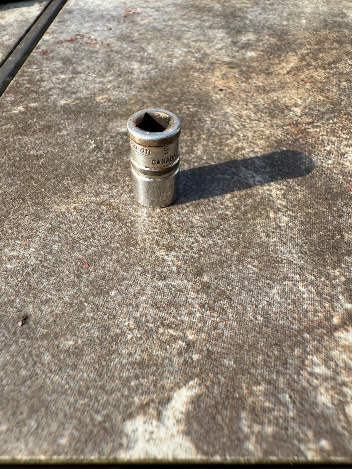 VINTAGE SNAP-ON 1/4″ DRIVE 9MM SHALLOW 6pt METRIC SOCKET TMM9