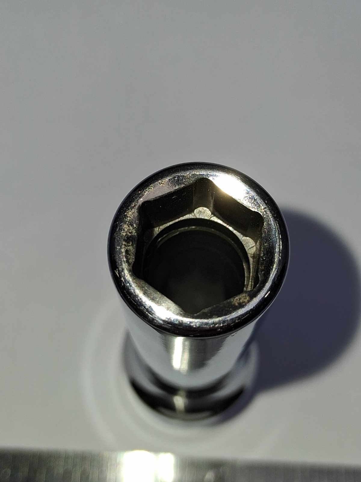 Snap-on Tools 7/16″ Chrome Deep 6pt Socket 1/2″ Drive TS141A USA Nice