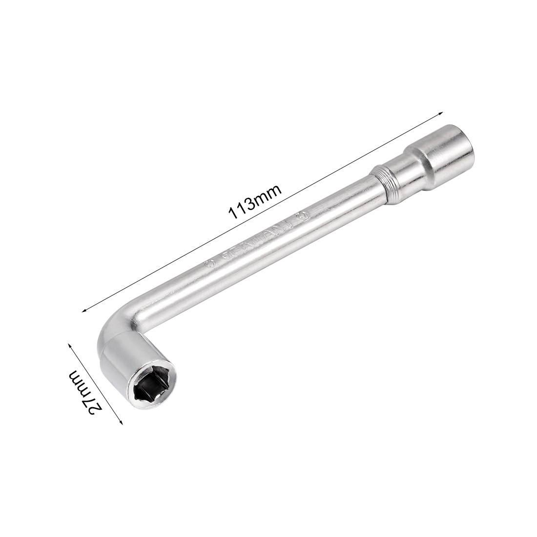 8mm Metric L Shaped Angled Open Hex 6 point Socket Wrench Silver New