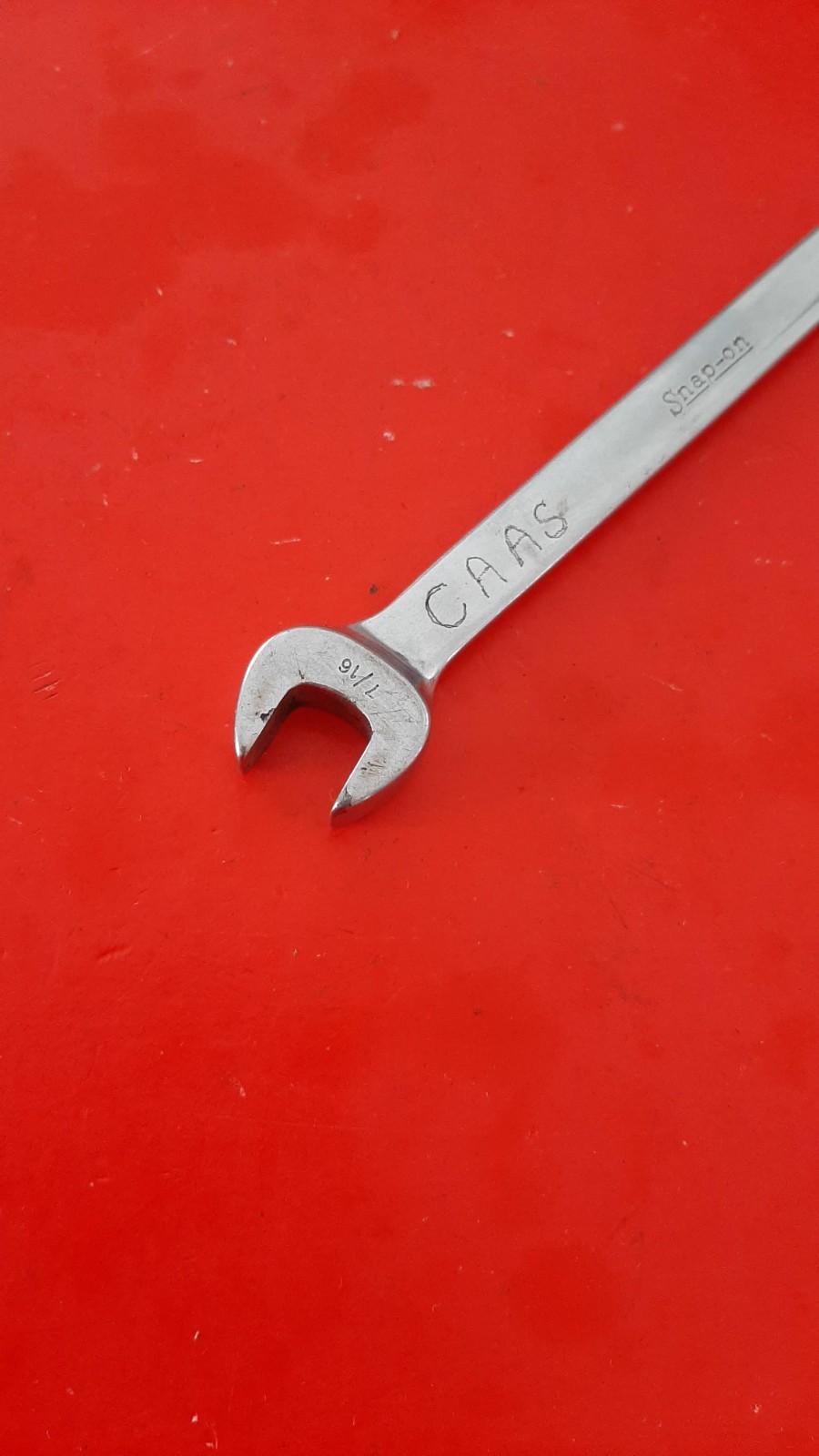 Snap-on Tools RXS14 7/16″ Flare Nut Line Combination Wrench 6pt Point Engraved