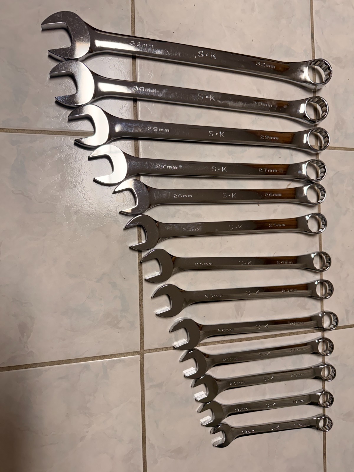 SK SuperKrome SureGrip 22-Piece Metric Wrench Set