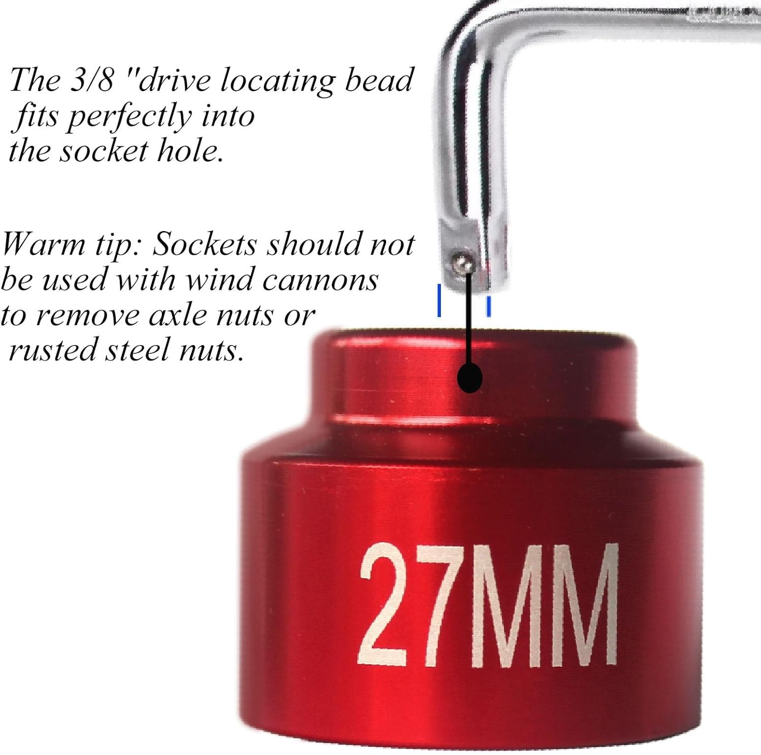 27mm oil filter socket wrench tool, low profile 3/8″ Drive Oil 27mm, Red’