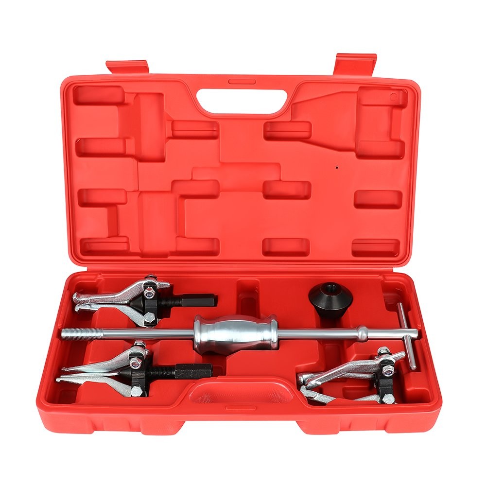 Internal External Bearing Puller 3 Jaw Pullers Slide Hammer Set w/Case Tool Kits
