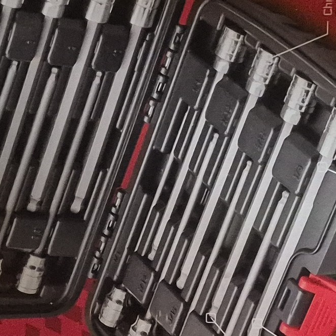 Carbine 18pc Extra Long Ball Hex Bit Socket Set Sae And Metric