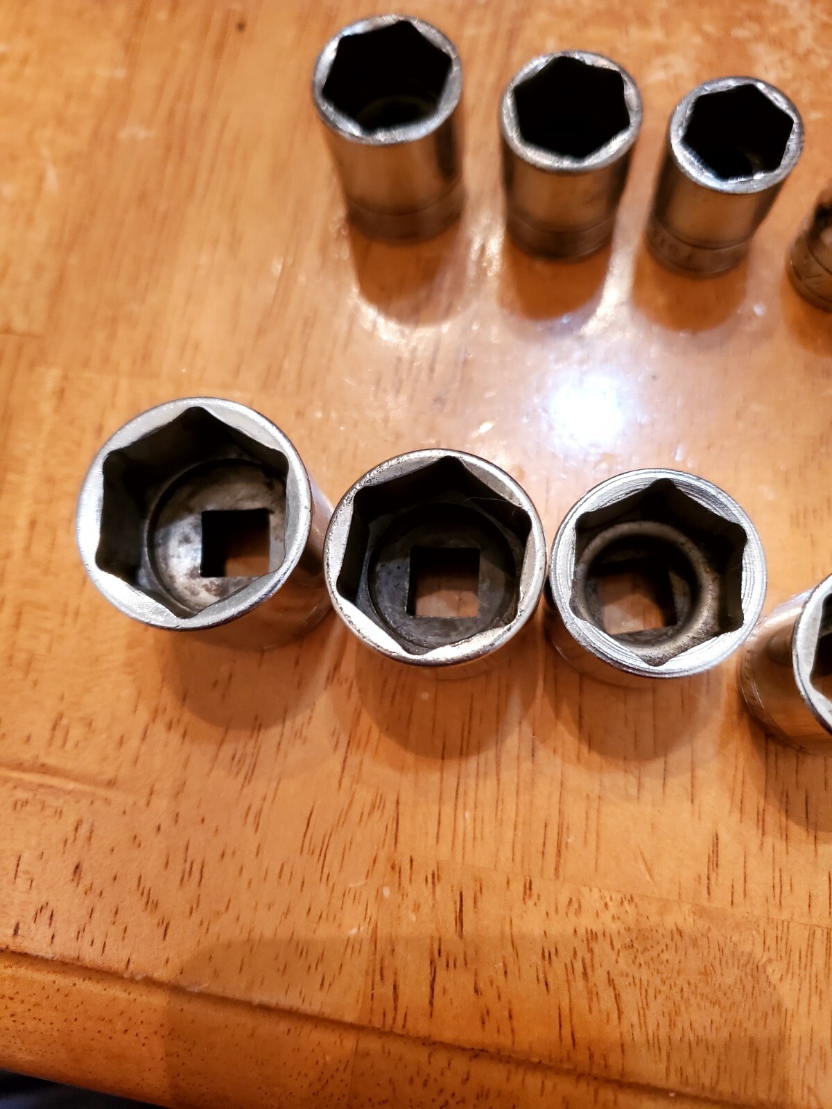 Snap On 3/8 Drive 5/16-7/8 6PT Shallow Sockets Lot Of 10