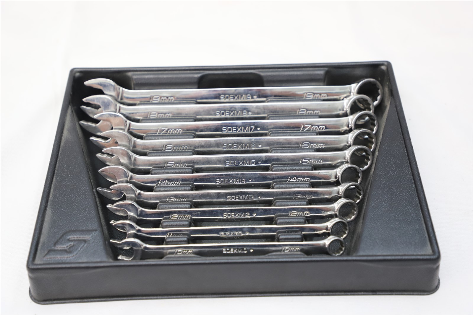 Snap-on 10 pc 12-Point Metric Flank Drive Plus Combination Wrench Set (10–19 mm)