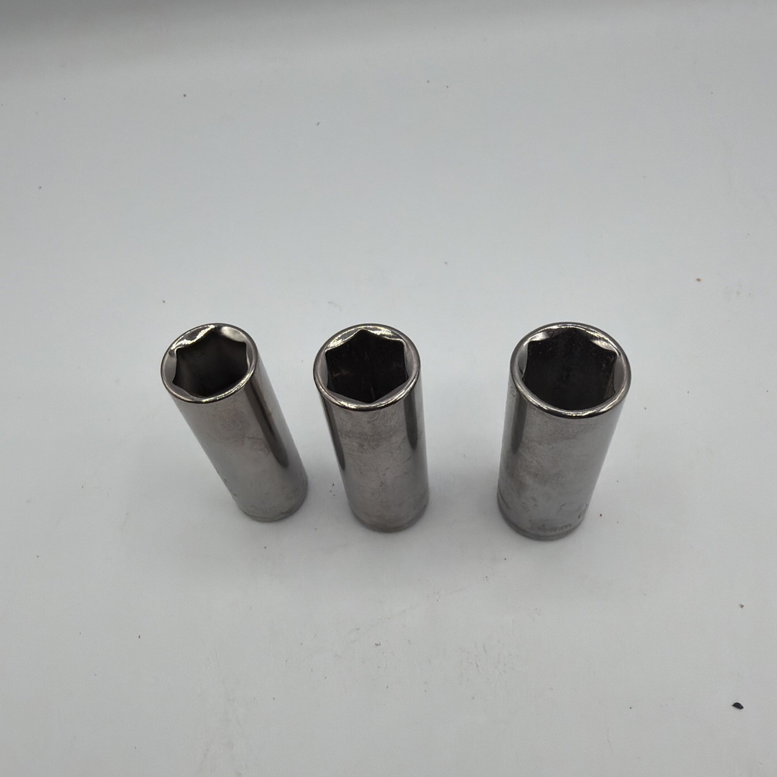 Craftsman 12mm, 13mm, 14mm Deep Well 6 Pt Sockets Inverted G1 3 Pcs 1/4″ Drive