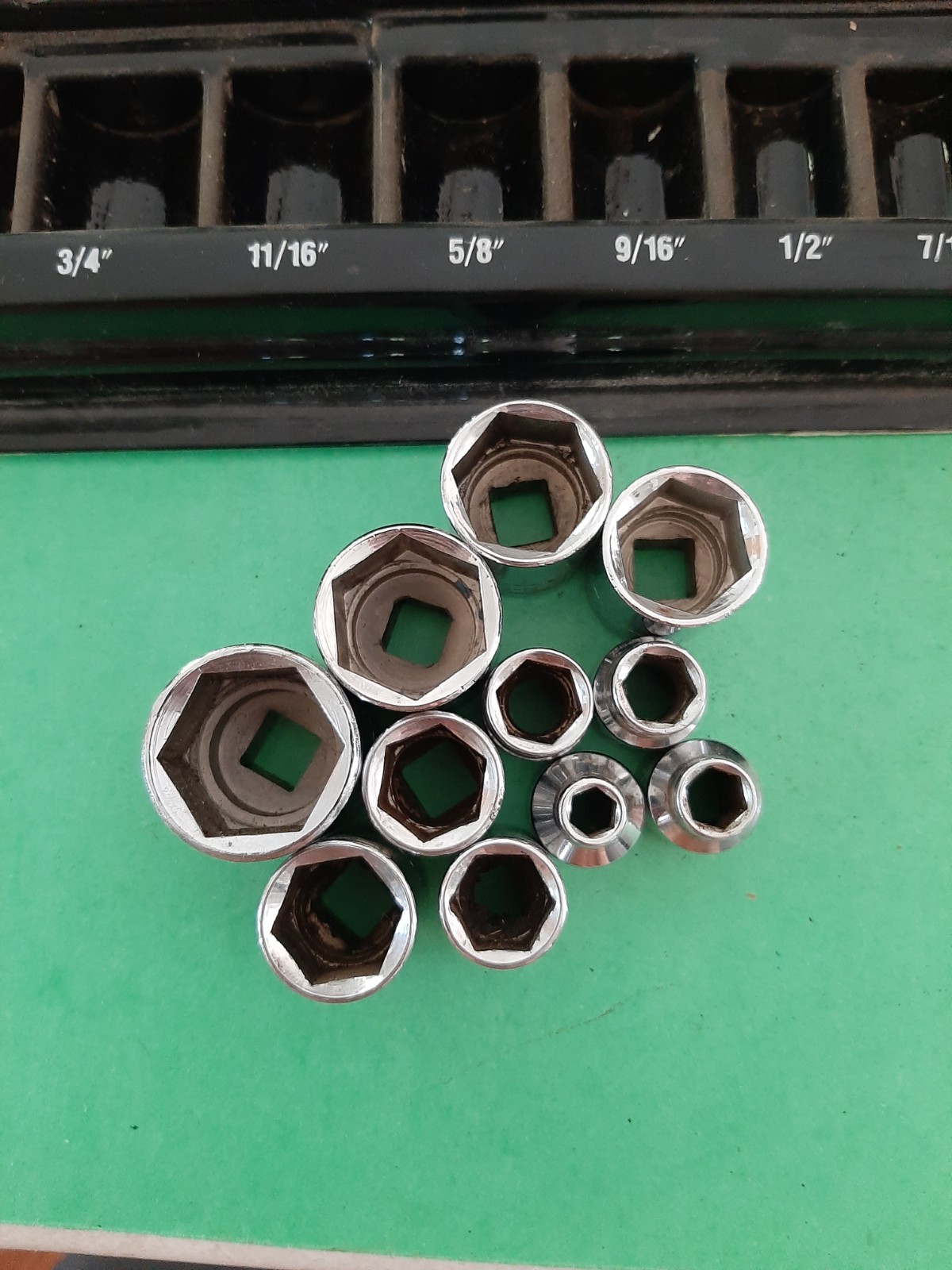 S-K SK Tools USA 3/8” Drive Deep Shallow SAE 27pc. Socket Super Set 6pt Point