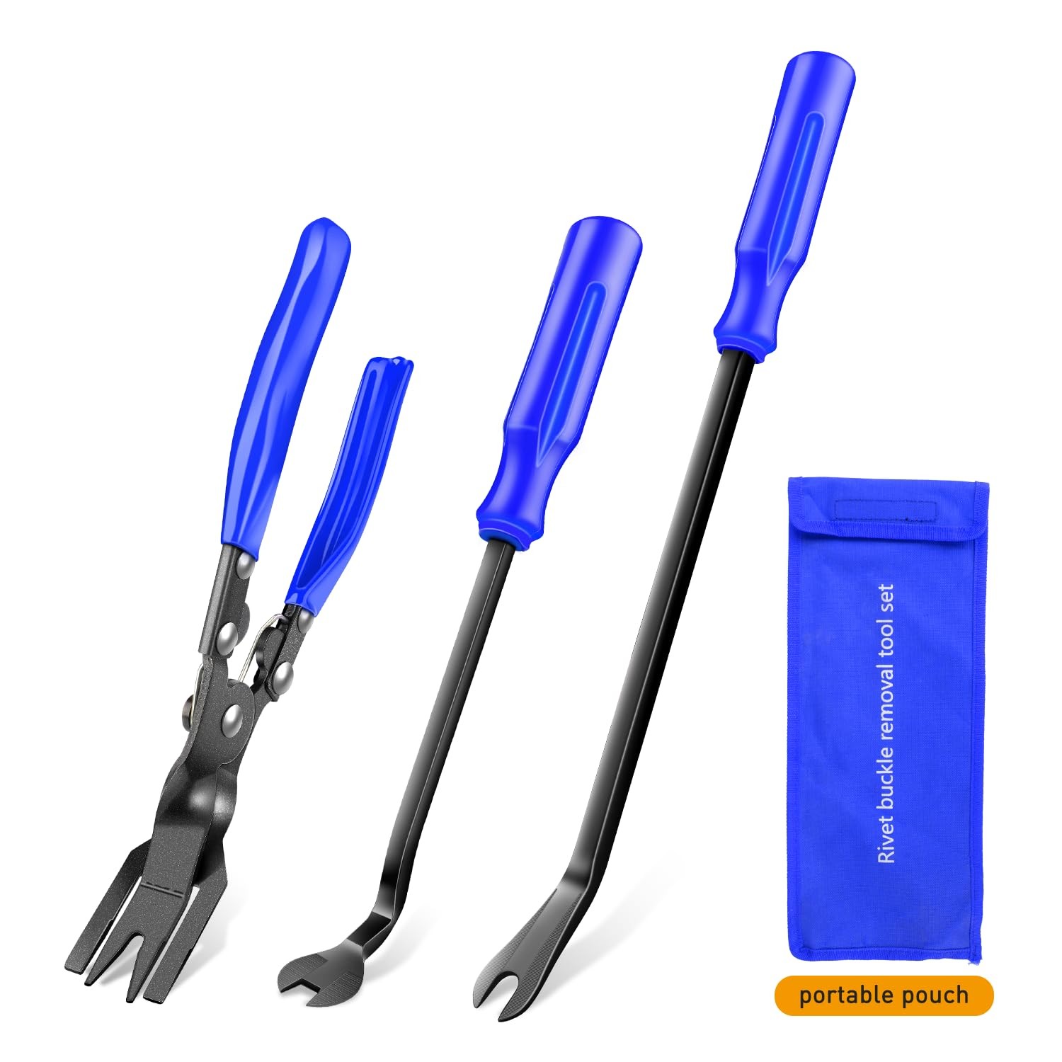 Auto Trim Removal Tool Set – 3 Pcs No Scratch Pry Kit with Storage Bag