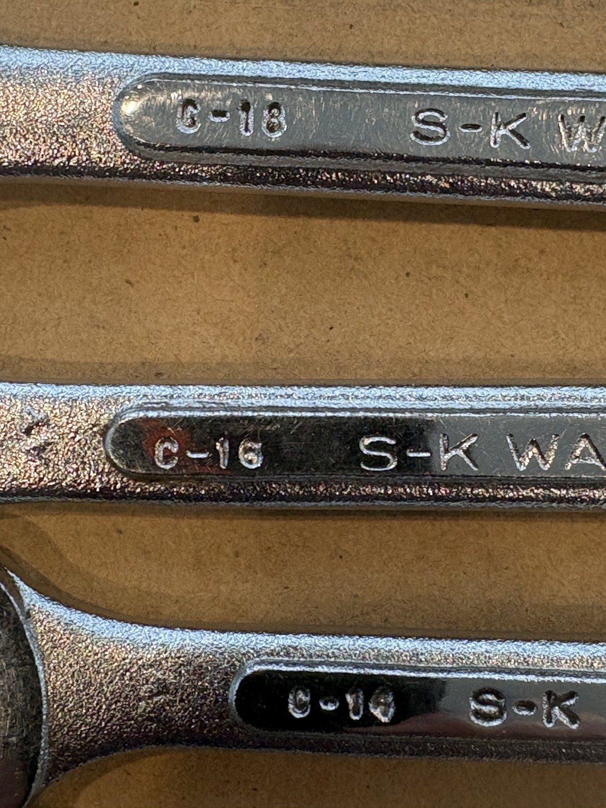 SK-Wayne 12 Piece Combination Wrench Set Vintage 1960s – SAE 1/4″ thru 15/16