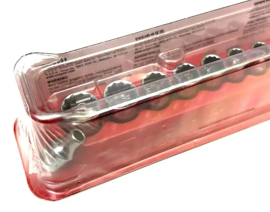 Snap-on 110TMDY 10pc 1/4″ Drive 3/16″ 9/16″ 12pt Shallow Chrome Socket Set NEW
