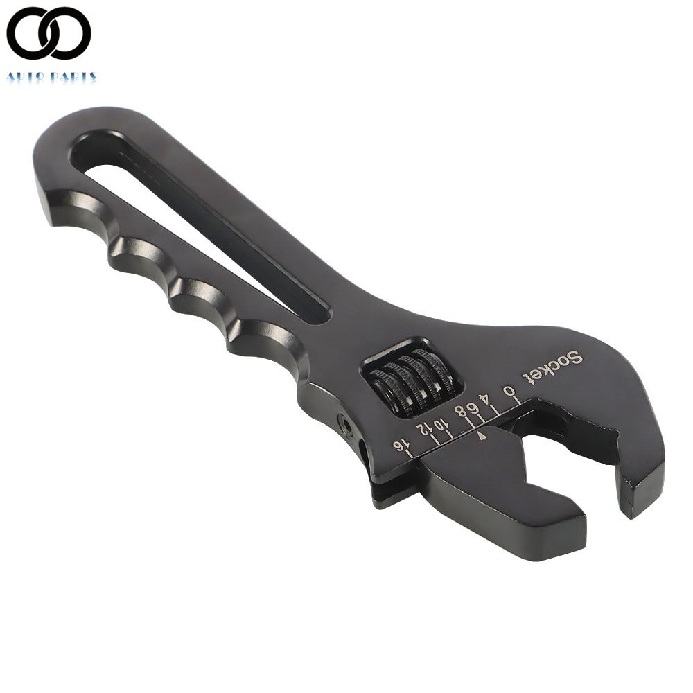 Black Aluminum 3AN 4AN-16AN Adjustable Wrench Tool Spanner For Hose End Fitting