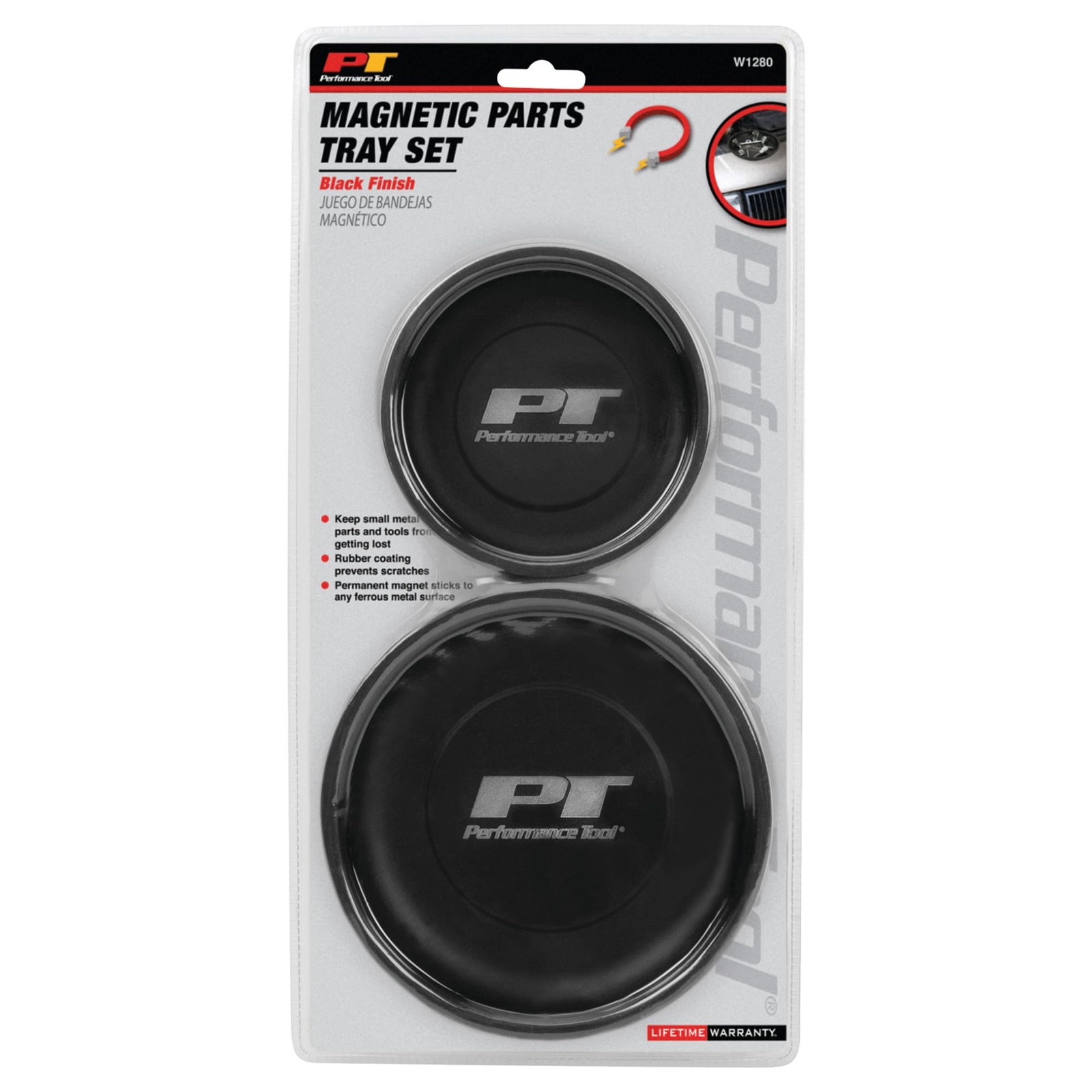 Performance Tool W1280 Magnetic Parts Tray Tool Set for Garages and Workshops,