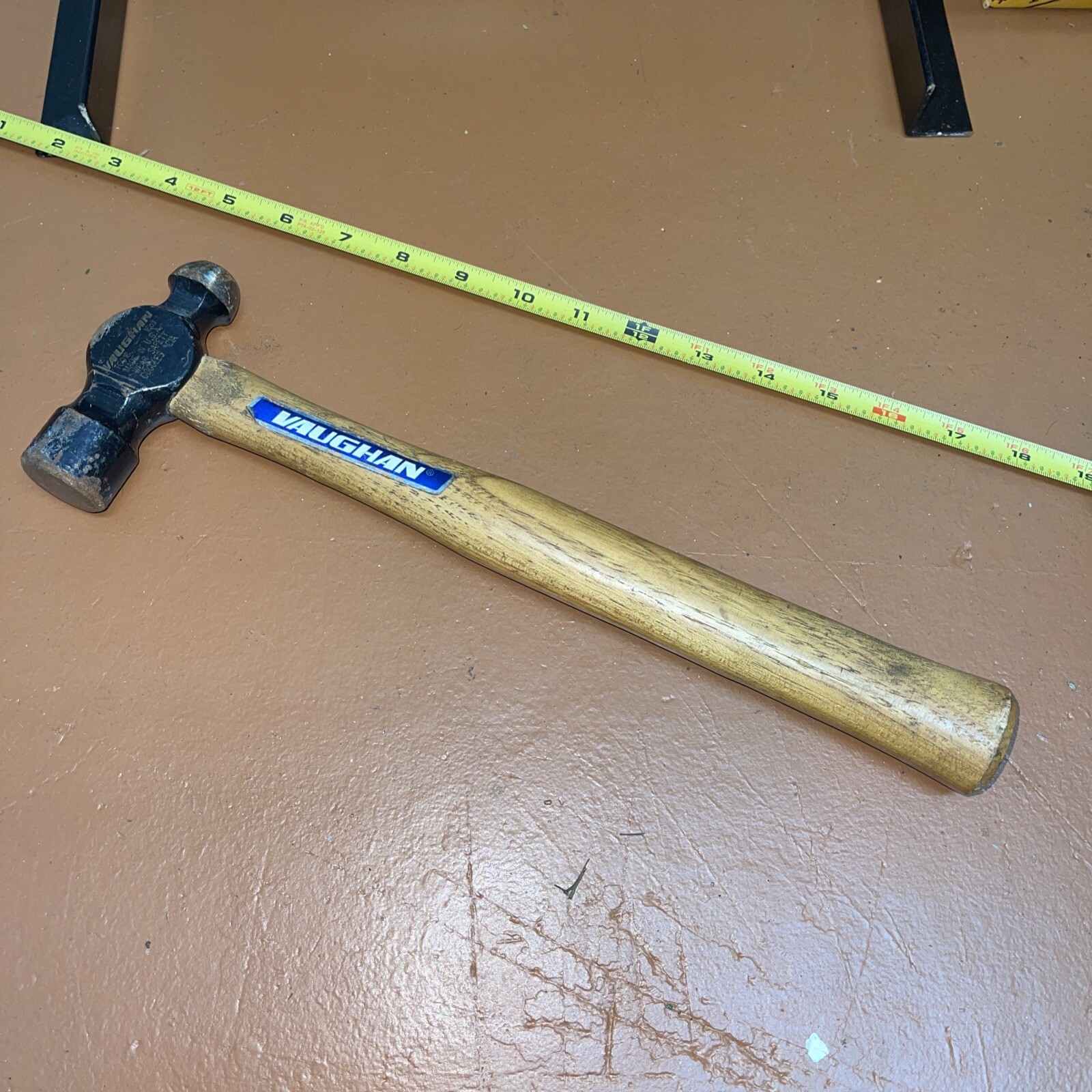 Vaughn USA TCO16 16 Oz Ball Peen Hammer 16oz Head Wood Handle