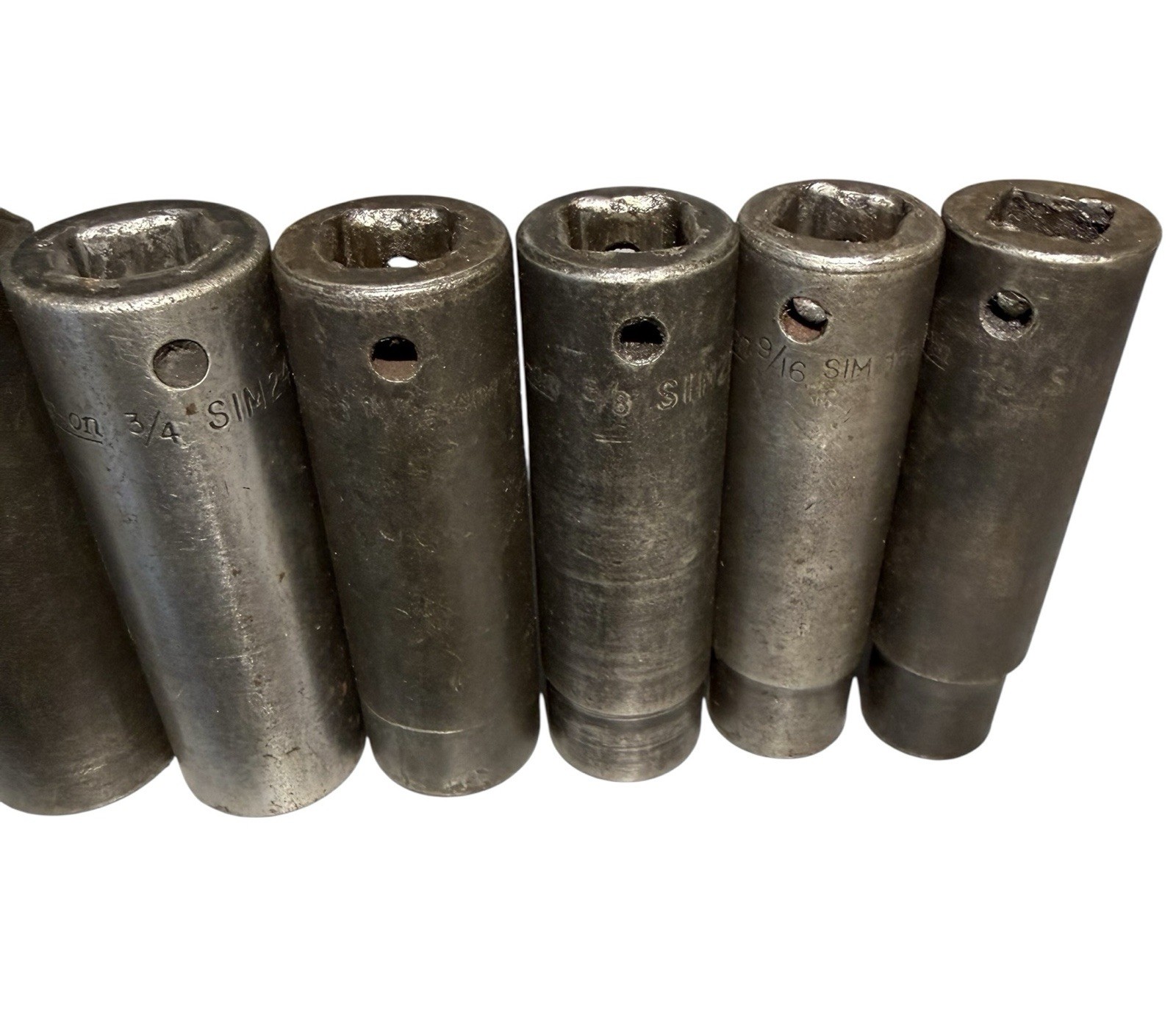 Snap On SIM 160-400 1/2″-1-1/4 1/2” Drive 6 point 12 Pc Set Deep Impact Socket