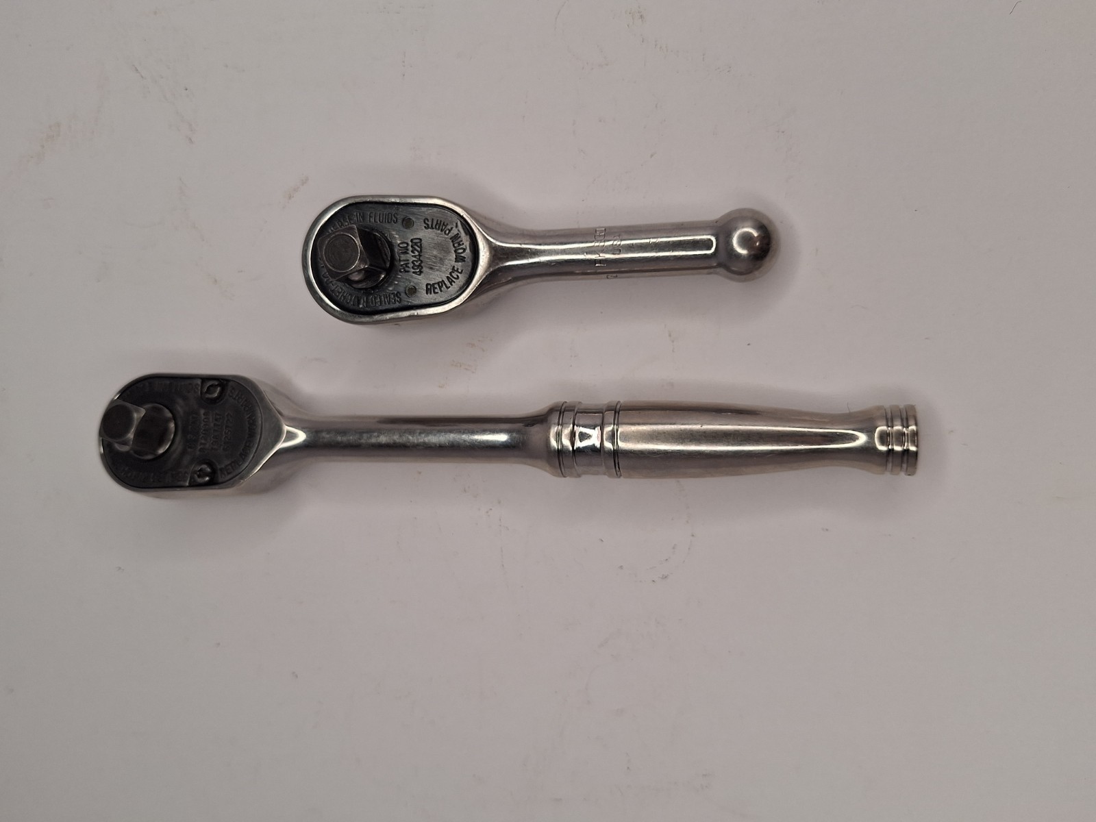 PAIR OF Snap-On 3/8″ RATCHETS STANDARD F80 AND STUBBY PFK830 (C4)