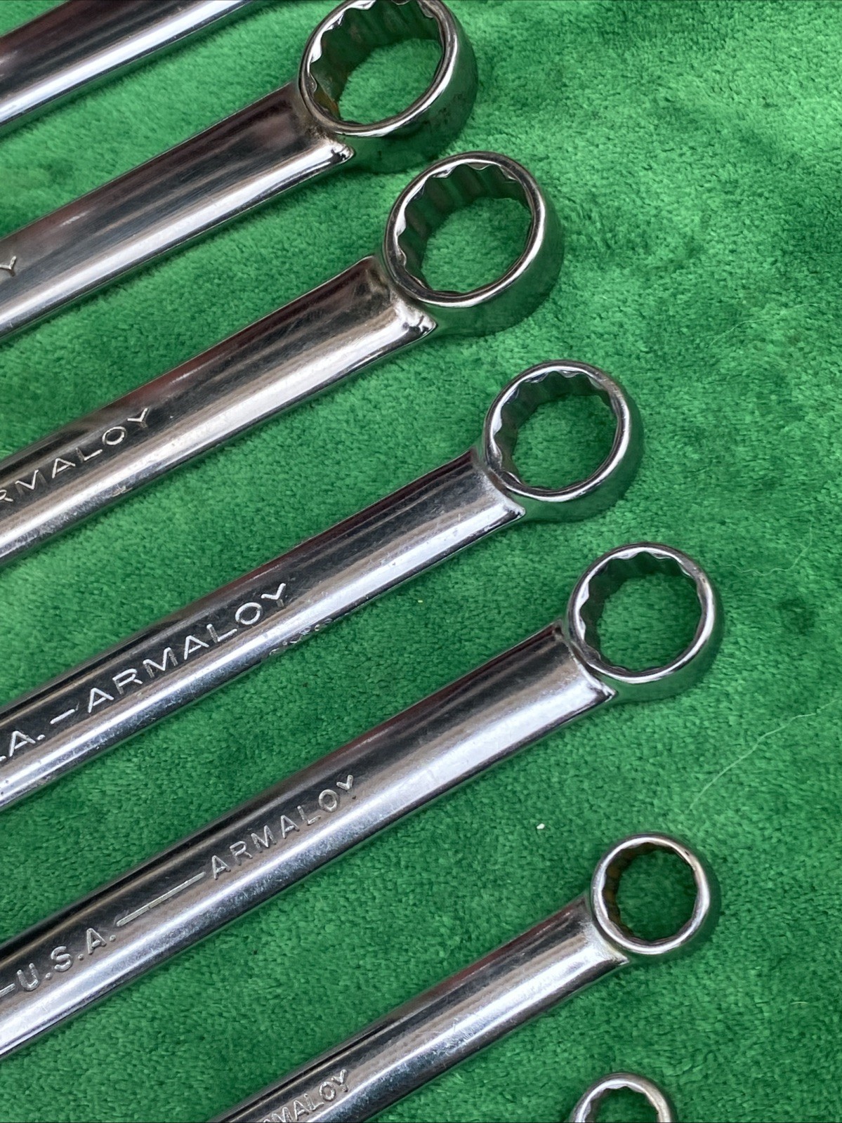 12 PC ARMSTRONG COMBINATION WRENCH SET 5/16” To 1-1/4 USA Vintage USA
