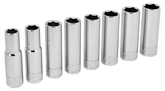 Wilmar W32400 Performance Tool 1/2 In. Metric 8 Piece Deep Well 6 Point Set