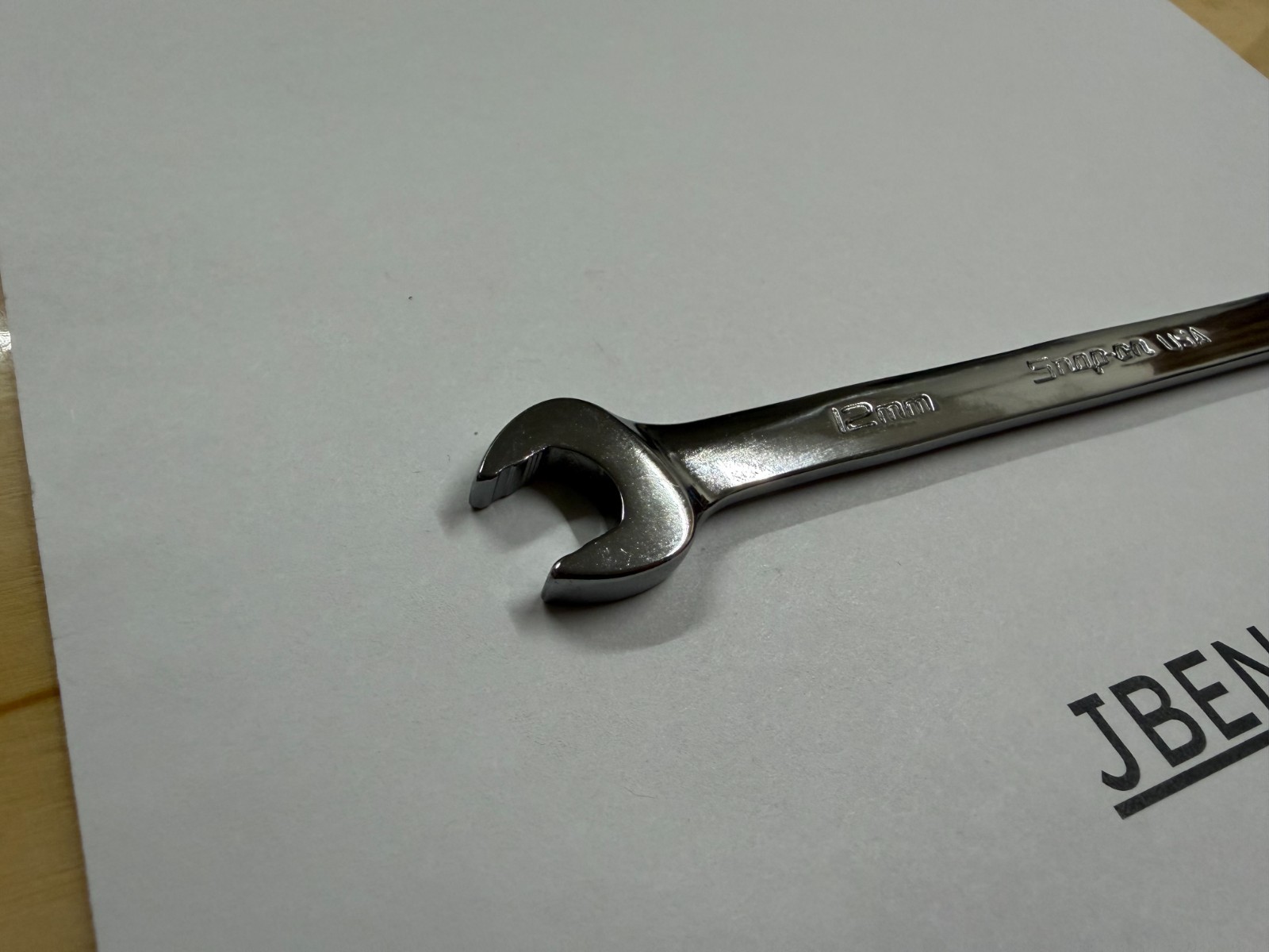 Snap-on Tools USA NEW 12mm Metric Chrome Flank Drive Plus Combo Wrench SOEXM12