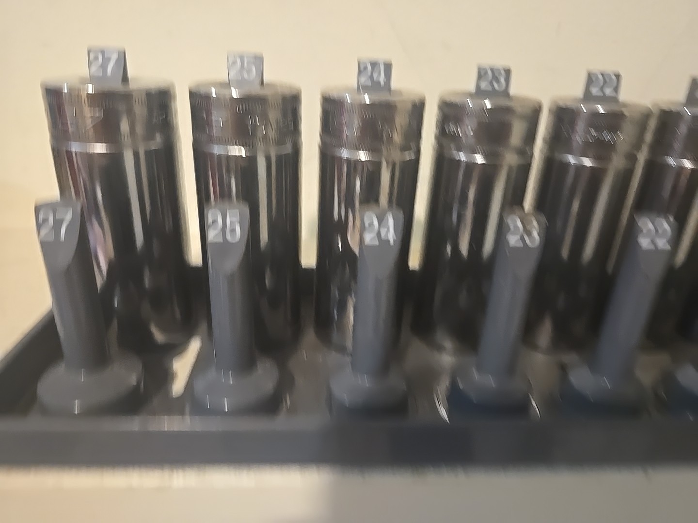 Snap-on Tools 17pc 1/2″ Drive 10mm-25 +27mm METRIC 6pt DEEP Socket BONUS Set