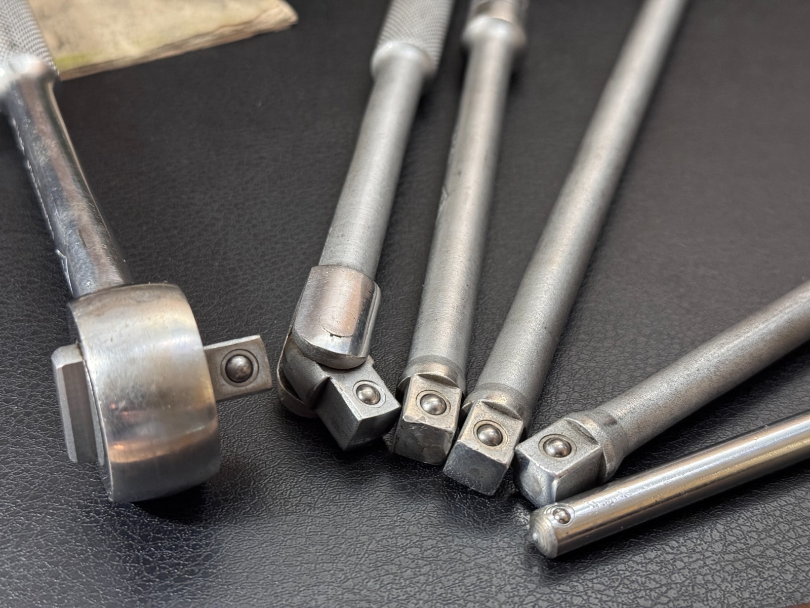 S-K Tools 3/8 Drive Socket Wrench Set 4517 14pc Metal Case & Catalog c 1940s USA