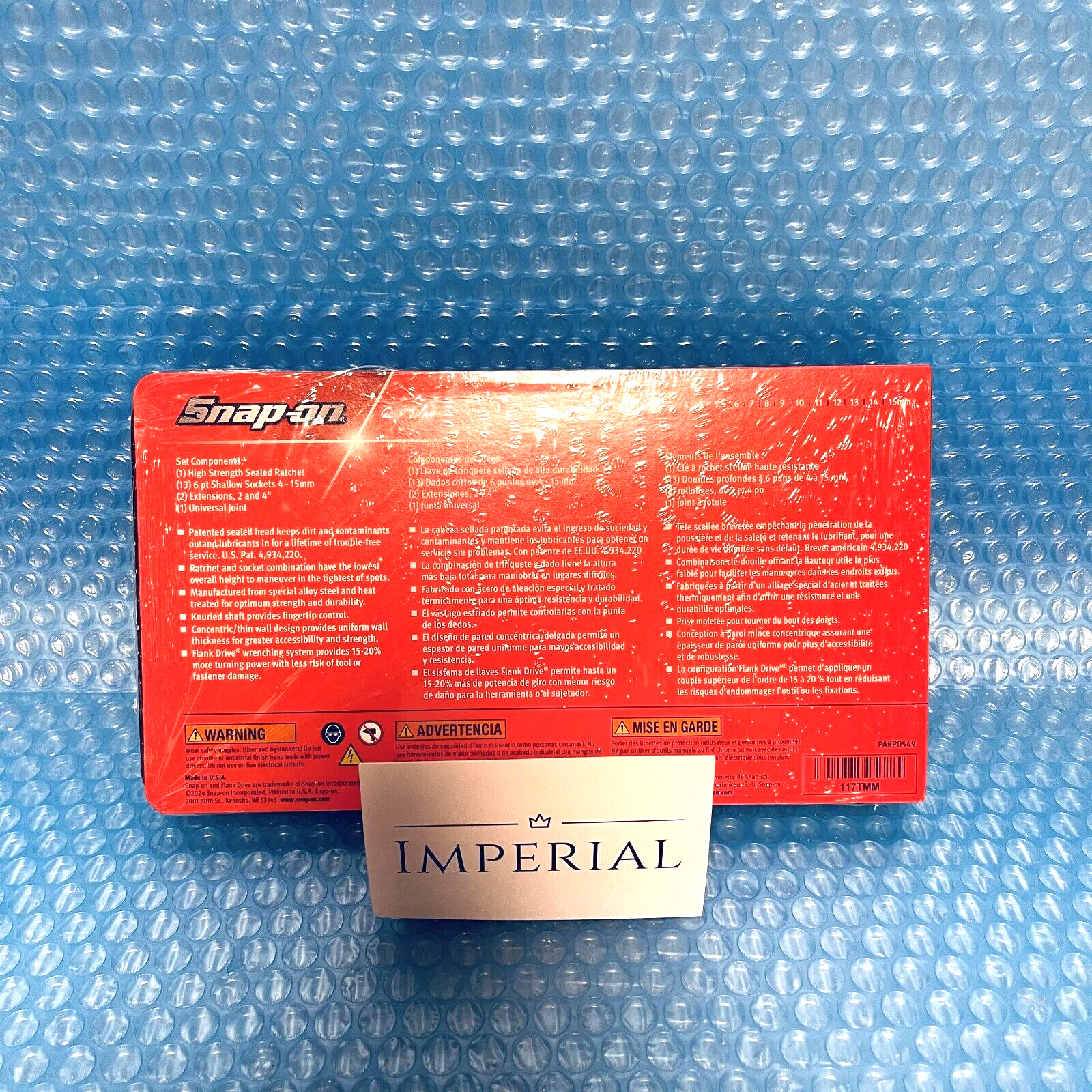 Snap-On 117TMM 17 pc 1/4″ Drive 6-Point Metric Starter Set Unused In Storage