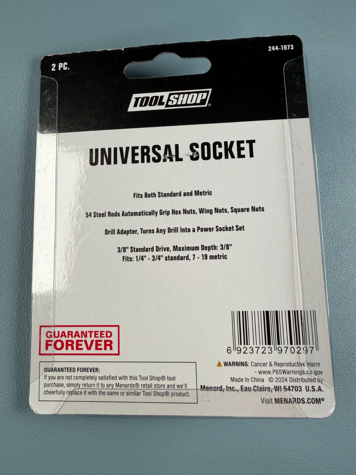 3/8″ Drive Universal Socket 2 Piece Set Fits 1/4″ 3/4″ Standard & 7-19 Metric