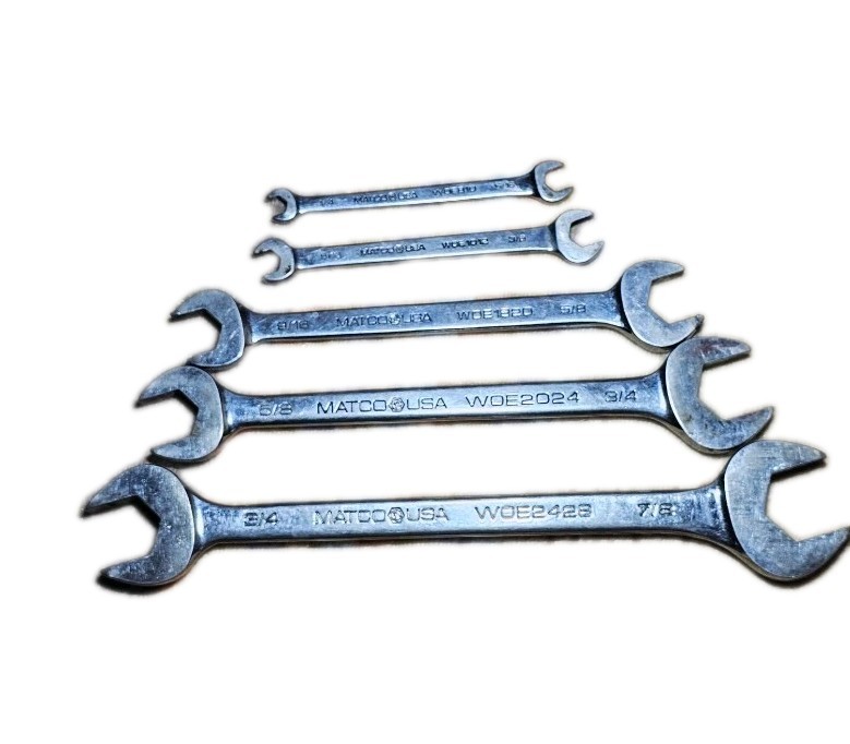 Matco Tools 5 Piece SAE Combination Matco Wrench Set See Photos Tools Pre Owned