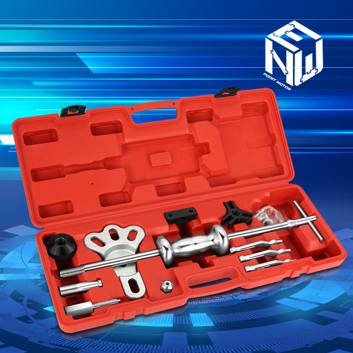 Dent Puller w/ Slide Hammer Removal Tool Kit Set for Auto Body Repair 13Pcs