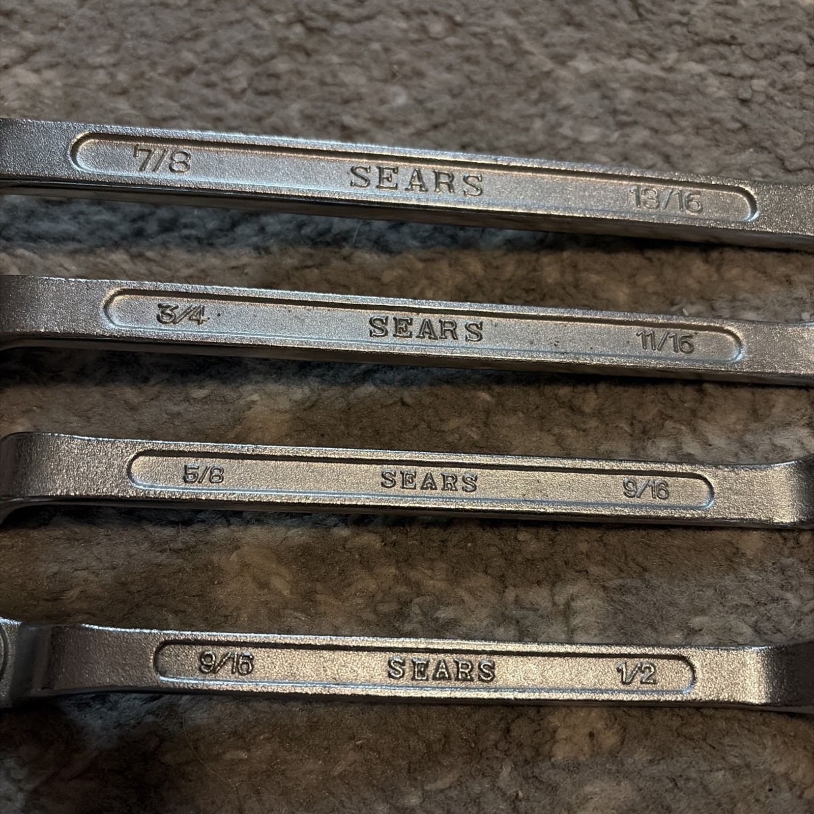 Vintage SEARS Double Box End Wrenches Drop Forged Steel Made in Japan 12 PT SAE
