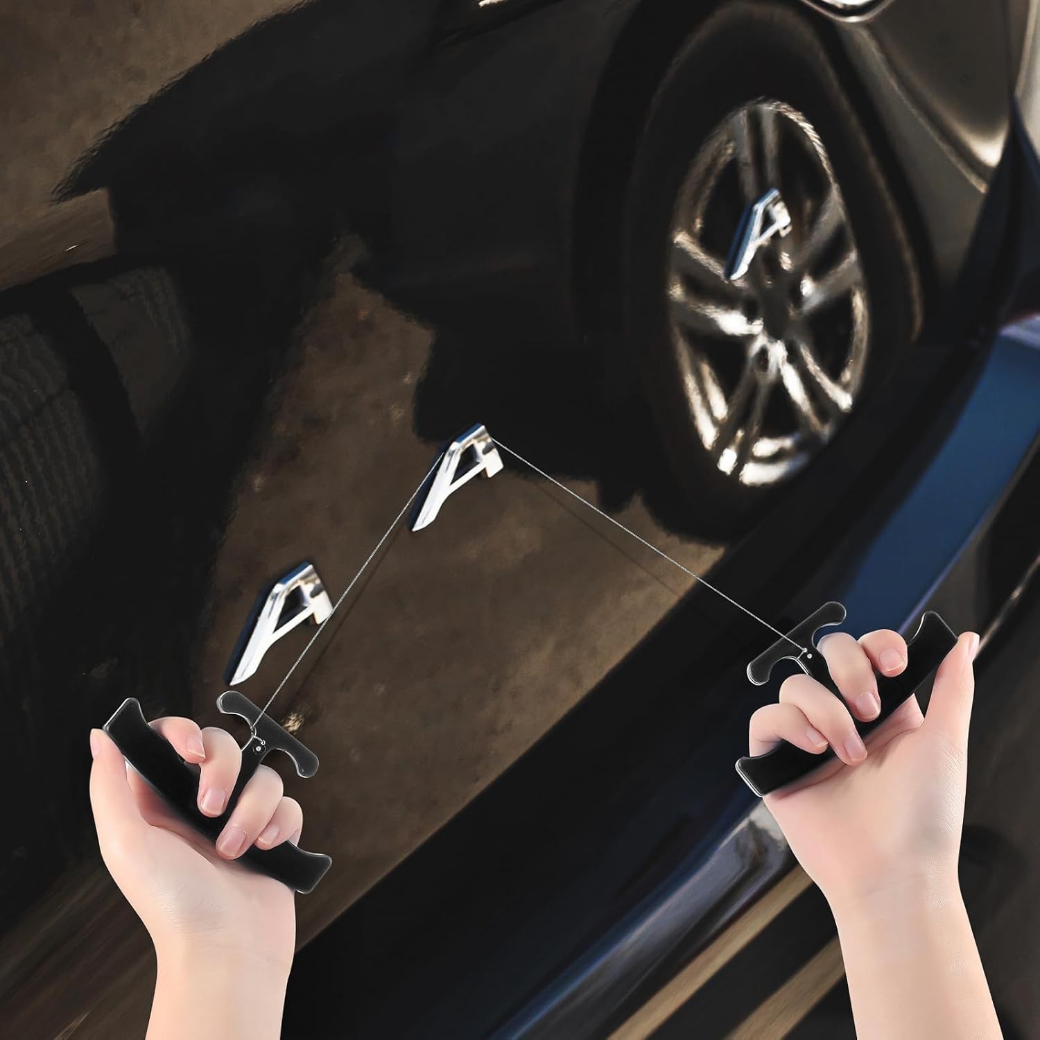 Ergonomic Car Badge Removal Tool Set with 5M Replacement Line – Portable Kit