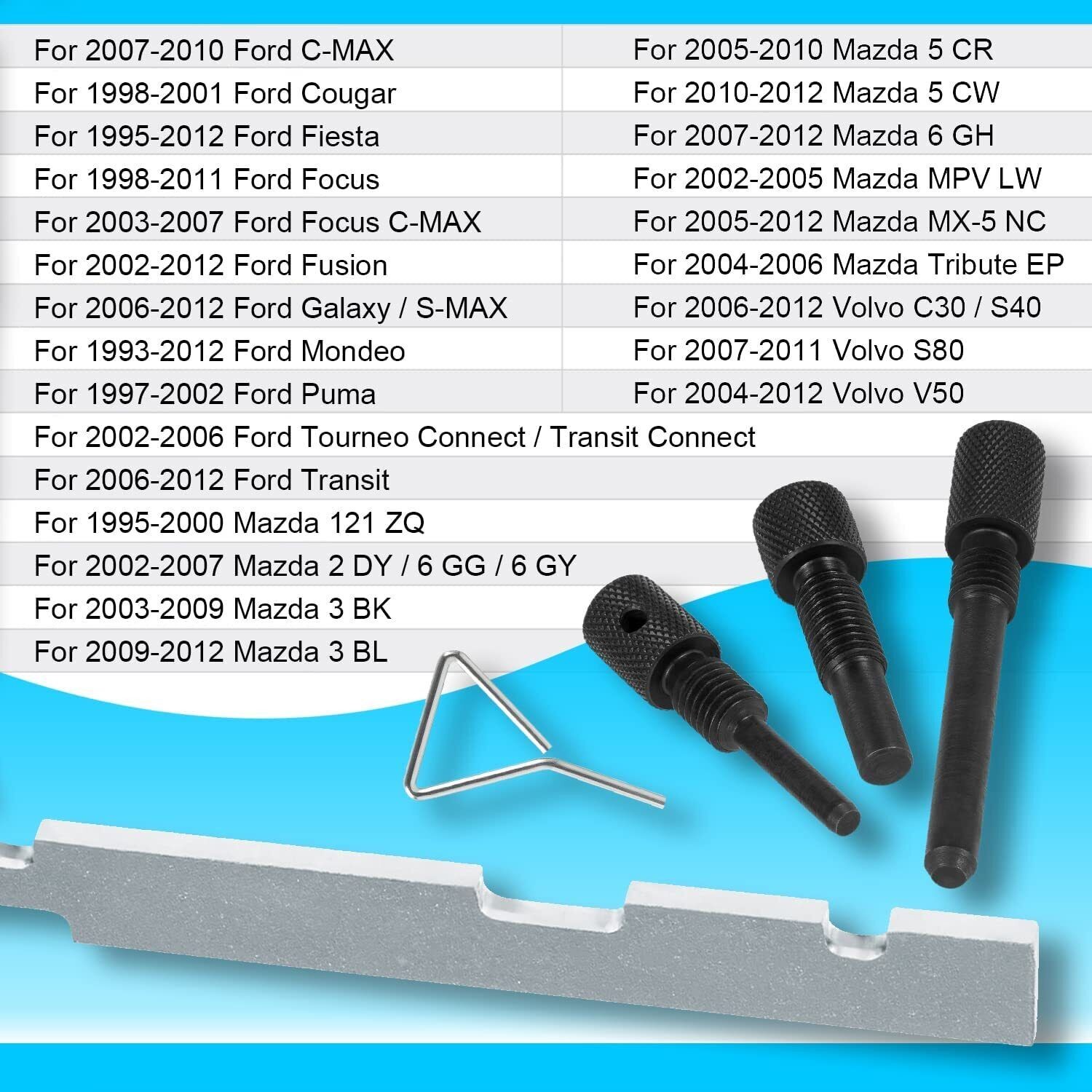 Cam Timing Alignment Tools Kit,For Ford Fiesta Focus Mazda Volvo/Duratec Engines