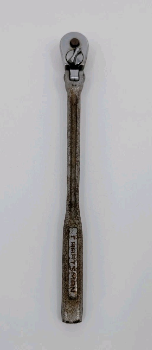 Vintage CRAFTSMAN 3/8 Inch Drive Flex Head Ratchet No. -V-42791 Forged In USA