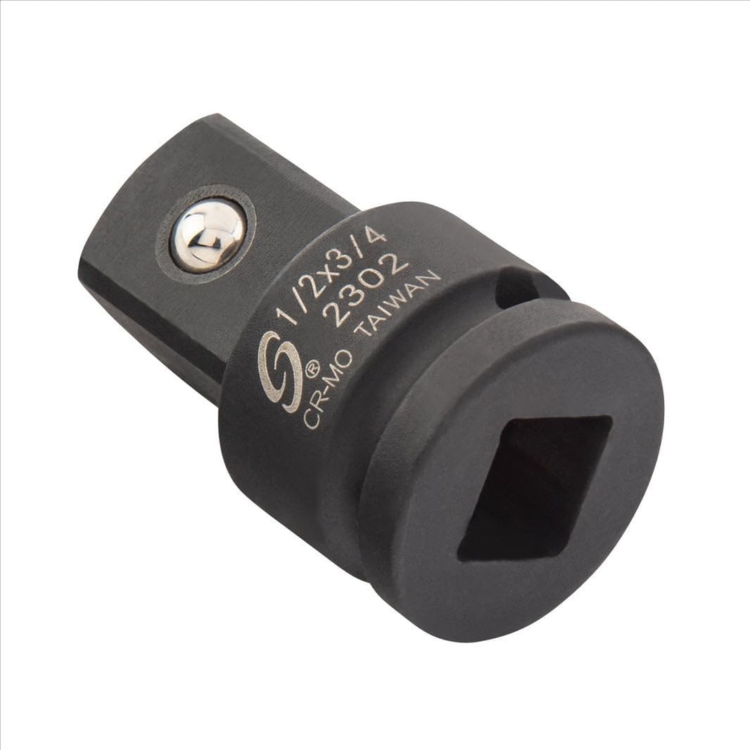 2302, 1/2 Inch Drive, 1/2″ Female x 3/4″ Male Impact Adapter, Cr-Mo Steel, Ba…