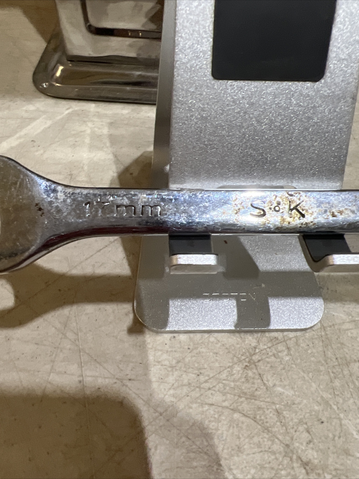 VINTAGE SK USA 17mm COMBINATION WRENCH 12pt 88317