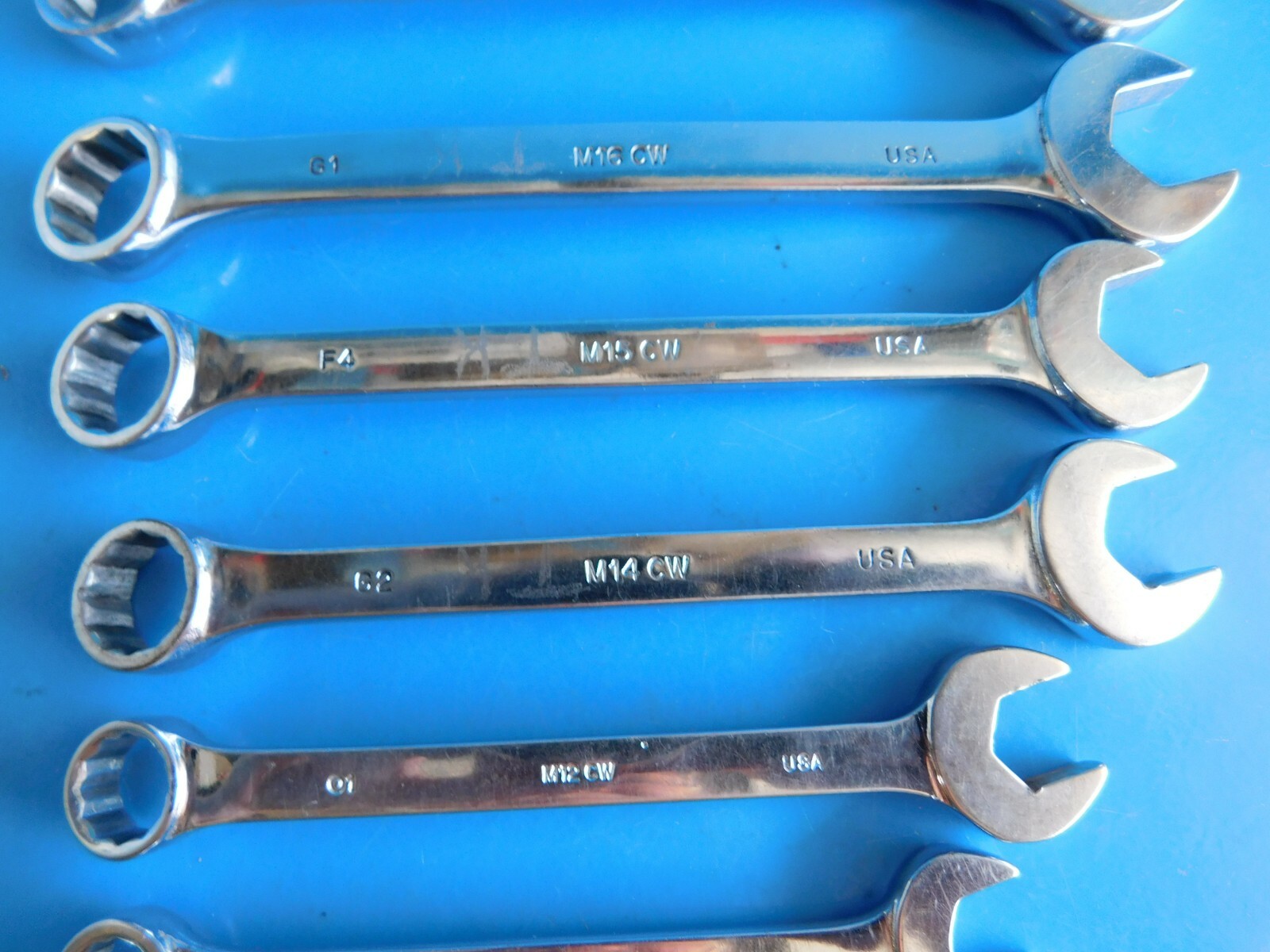 USED, MAC SHORT COMBO WRENCHS «6,7,8,9,10,11,12,14,15,16,17,18,19MM» LOT OF 13