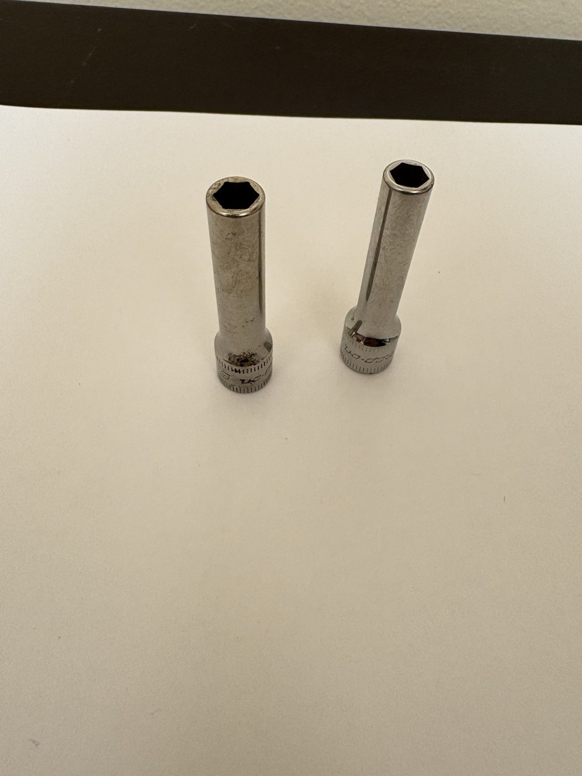 Snap On Tools 1/4″ Drive 5.5+6 mm Metric Deep Chrome Socket STMM5.5 And STMM6