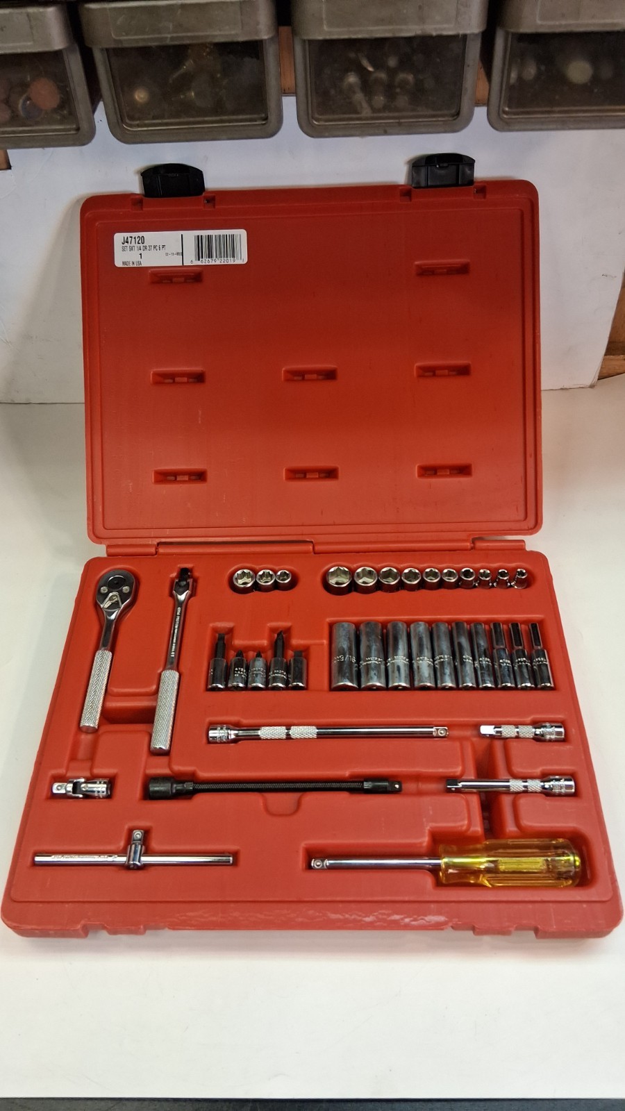 STANLEY PROTO «PROFESSIONAL» J47120 SAE 37-PIECE 1/4″ DRIVE SOCKET SET *USA*